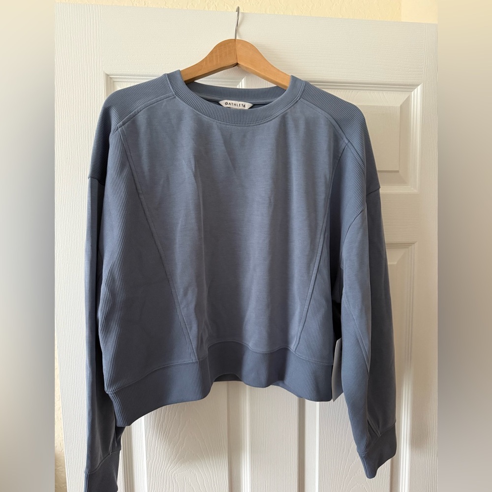 Athleta Seasoft Slate Blue Sweatshirt size L